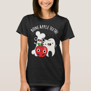 Bot Apple Tanden Grappig Bona Appetit Woordspeling T-shirt