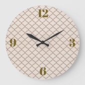 Bot/Beige Marokkaans Traliewerk  Grote Klok (Voorkant)