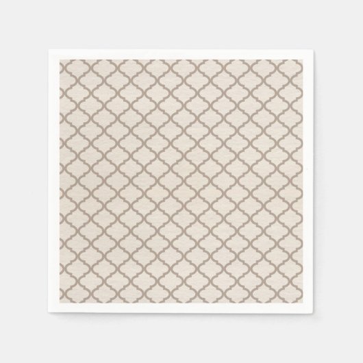 Bot/Beige Marokkaans Traliewerk Servet (Voorkant)