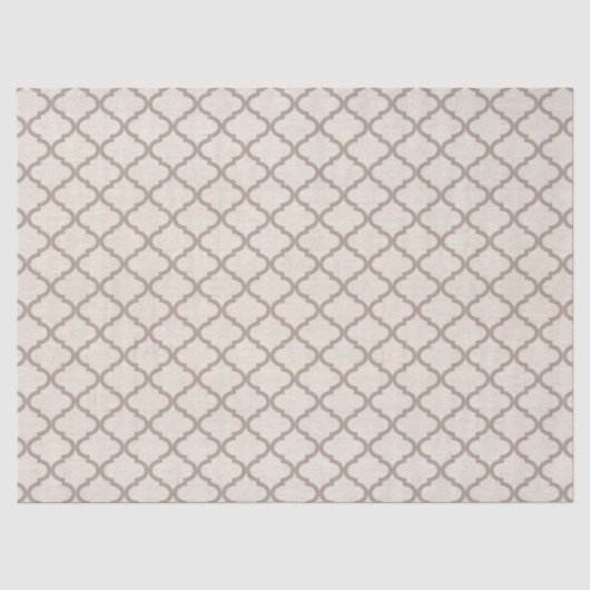 Bot/Beige Marokkaans Traliewerk  Tissuepapier (Voorkant)