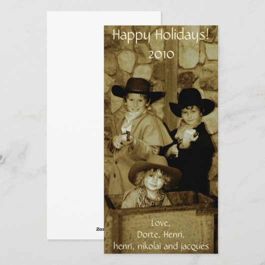 Bot Boys Feestdagenkaart (Voorkant / Achterkant)