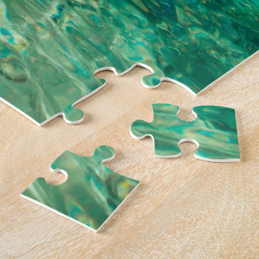 Bot drijven in helder water Kroatië Jigzaag Puzzle Legpuzzel (Zijkant)