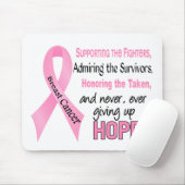 Bot- en aanjagers die roze lintafbrekende kanker h muismat (Met muis)