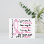 Bot- en aanjagers Overleving 4 Borstkanker Briefkaart (Staand voorkant)