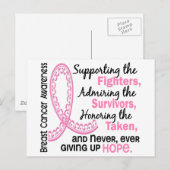 Bot- en aanjagers Overleving 4 Borstkanker Briefkaart (Voorkant / Achterkant)