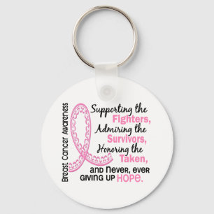 Bot- en aanjagers Overleving 4 Borstkanker Sleutelhanger