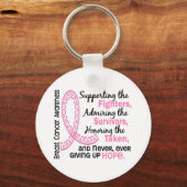 Bot- en aanjagers Overleving 4 Borstkanker Sleutelhanger (Voorkant)