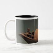Bot en bemanning, kunstwerk tweekleurige koffiemok (Links)