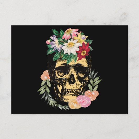 Bot en bloemen briefkaart (Voorkant)