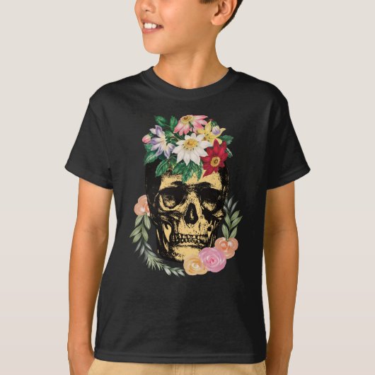 Bot en bloemen t-shirt (Voorkant)