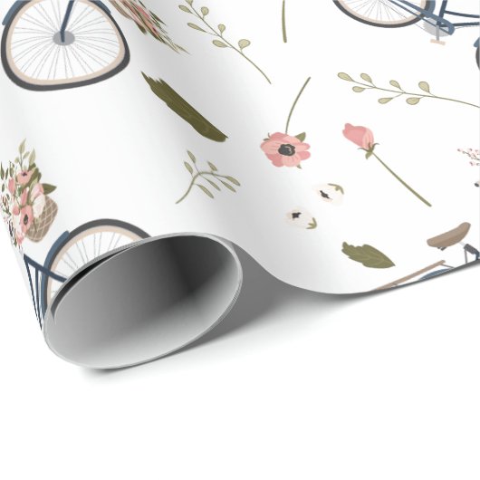 Bot- en lentevloerbloemen - verpakkingspapier cadeaupapier (Rol Hoek)