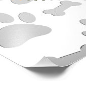 Bot en poot print patroon hond Lijst Foto Afdruk (Hoek)
