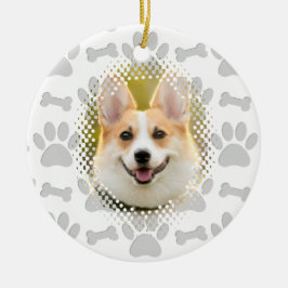 Bot en poot print patroon hond Lijst Keramisch Ornament