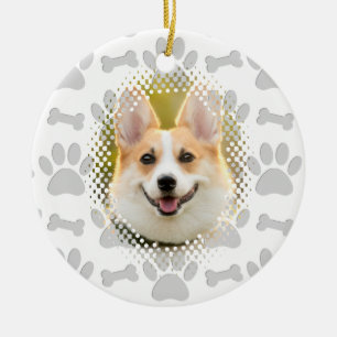 Bot en poot print patroon hond Lijst Keramisch Ornament