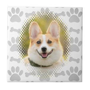 Bot en poot print patroon hond Lijst Tegeltje