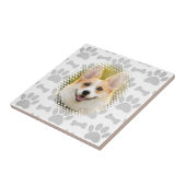 Bot en poot print patroon hond Lijst Tegeltje (Zijkant)