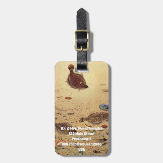  bot- en zeeboten bagagelabel (Voorkant verticaal)