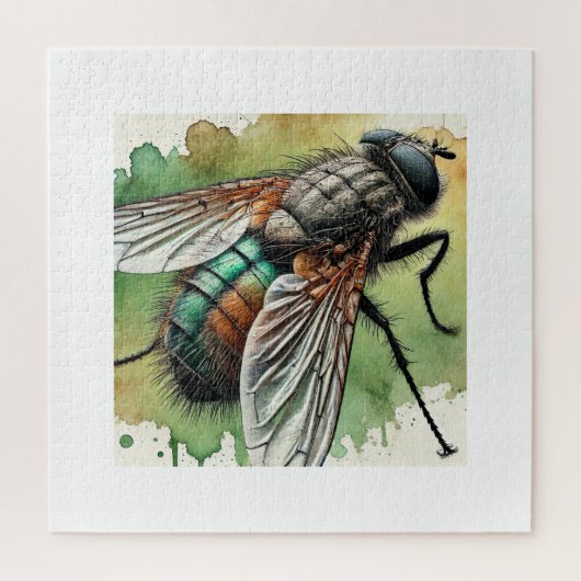 Bot fly 260924IREF250 - Watercolor Legpuzzel (Verticaal)