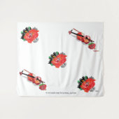 Bot: HAWAÏAN RED HIBISCUS MET VIOLIN Wandkleed (Voorkant (horizontaal))