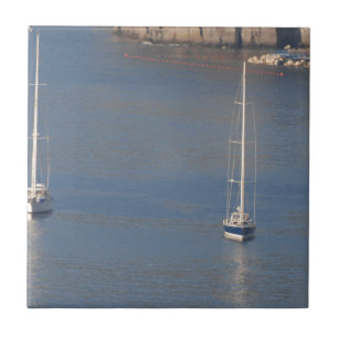 Bot in rust in Sorrento Italië Tegeltje