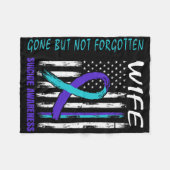 Bot, maar niet vergeten, vlag over zelfmoordbewust fleece deken (Voorkant (Horizontaal))