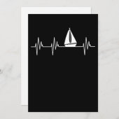 Bot met hartslag schip met verzender cruise Lover  Bedankkaart (Voorkant / Achterkant)