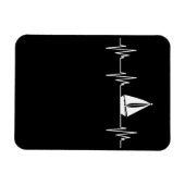 Bot met hartslag schip met verzender cruise Lover  Magneet (Horizontaal)