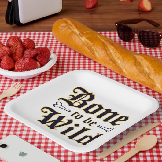 Bot om vrij te zijn papieren bordje (Picknick)