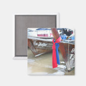 Bot op de strand | Phi Phi-eilanden, Thailand Magneet (Voorkant / Achterkant)