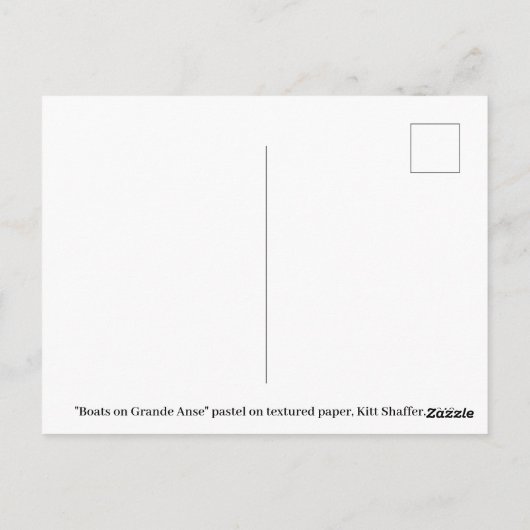 Bot op Grande Anse briefkaart (Achterkant)