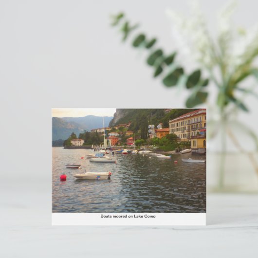 Bot op het Comomeer Briefkaart (Staand voorkant)