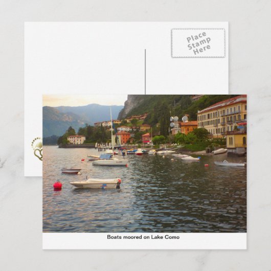 Bot op het Comomeer Briefkaart (Voorkant / Achterkant)