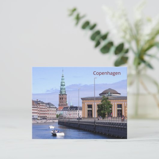 Bot op het Frederiksholms-kanaal in Kopenhagen Briefkaart (Staand voorkant)