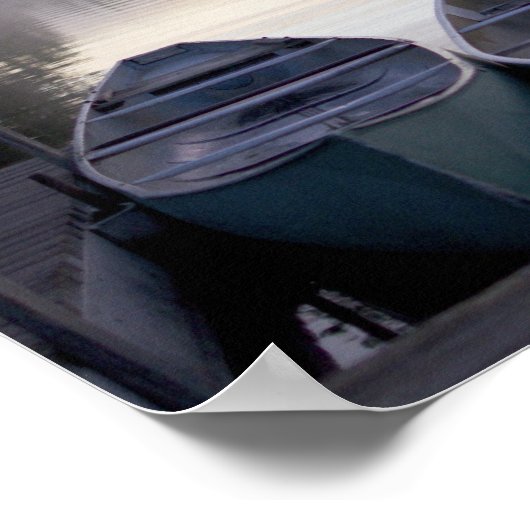 Bot op het Poster van het meer met meerzuur (Hoek)