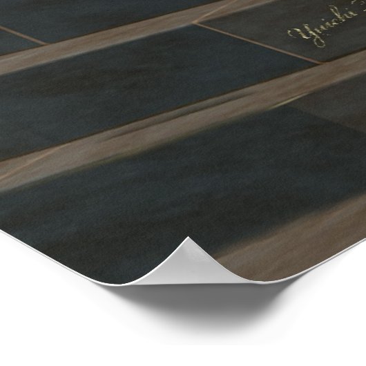 Bot op marmer Vase 1a Poster (Hoek)