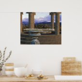 Bot op marmer Vase 1a Poster (Keuken)