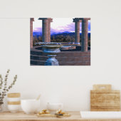 Bot op marmer Vase 1b Poster (Keuken)