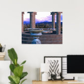 Bot op marmer Vase 1b Poster (Thuiskantoor)