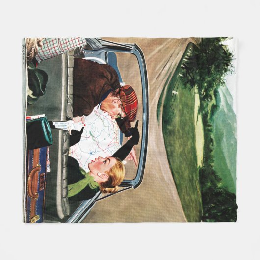 Bot op straat fleece deken (Voorkant (Horizontaal))