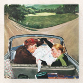 Bot op straat glazen onderzetter (Voorkant)