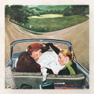 Bot op straat glazen onderzetter