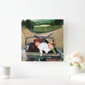 Bot op straat vierkante klok (Huis)