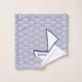 Bot op Waves Bath Towel Set Bad Handdoek (Wasdoekje)