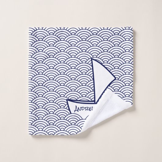 Bot op Waves Bath Towel Set Bad Handdoek (Wasdoekje)