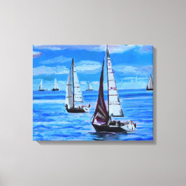 Bot op Zee Canvas Afdruk