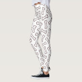Bot silhouette – Minimalistisch hondenontwerp Leggings (Links)