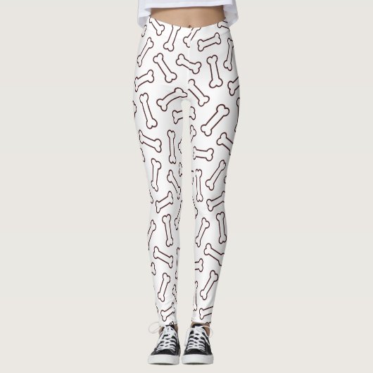 Bot silhouette – Minimalistisch hondenontwerp Leggings (Voorkant)