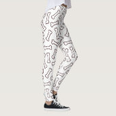 Bot silhouette – Minimalistisch hondenontwerp Leggings (Rechts)