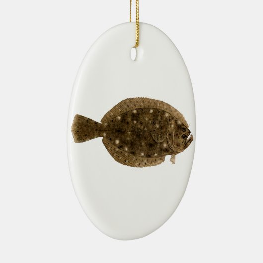 Bot - Summer Flounder Keramisch Ornament (Rechts)