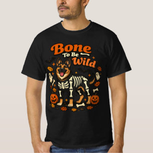 Bot te zijn Wild Grappige Duitse Herdershond Hallo T-shirt